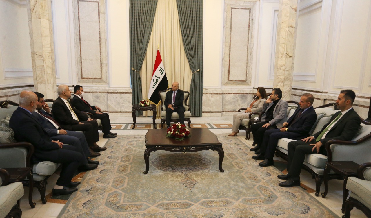 صالح يؤكد خلال لقائه تحالف الأمل الكردستاني أهمية إبعاد الانتخابات عن التزوير والضغوط