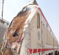 بالصور:حادث اصطدام مروع بين قطار ركاب وشاحنة محملة بالرمل على طريق بغداد ـ البصرة