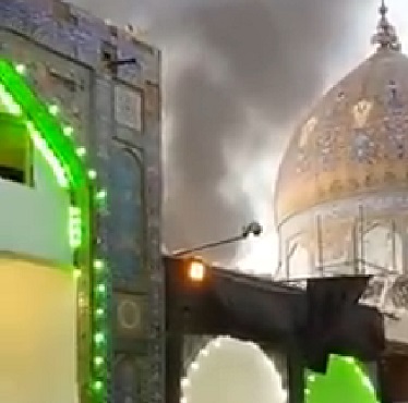 بالفيديو لحظة وقوع التفجير بالقرب من قبه سرداب الامام المهدي في سامراء