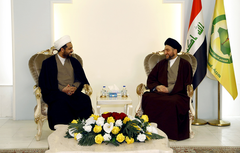 السيد عمار الحكيم يبحث مع الشيخ قيس الخزعلي مشاركة الحشد في تحرير الموصل