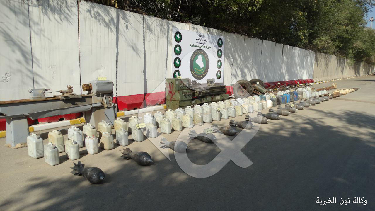 بالصورة:مديرية الاستخبارات  العسكرية تستولي على معمل كامل لتصنيع العبوات