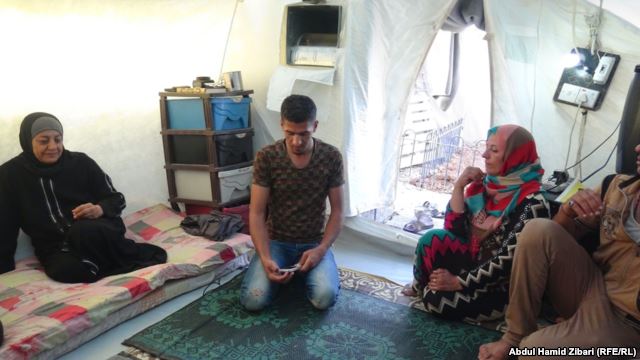 أسر فلسطينية شردها داعش نزحت الى اقليم كردستان