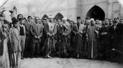 الشيخ المقرئ عبد الباسط عبد الصمد يزور مرقد الكاظمين في بغداد