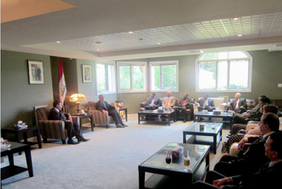 نائب رئيس الجمهورية في كندا يلتقي باعضاء مجلس السفراء العرب وعدد من الجالية العراقية