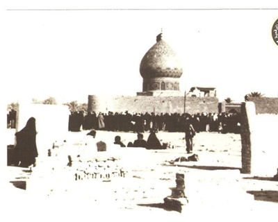 صورة نادرة لمرقد الحر الشهيد في كربلاء التقطت عام 1950