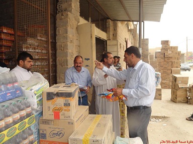 الرقابة الصحية في النجف تتلف 4 اطنان من المواد الغذائية الفاسدة