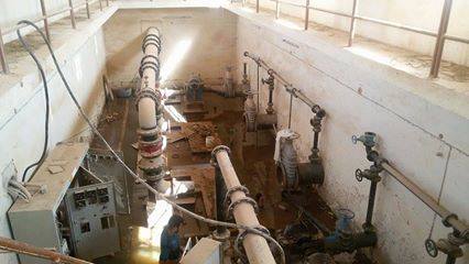 لواء علي الاكبر  يعيد تأهيل محطة إسالة ماء منطقة المزرعة في بيجي