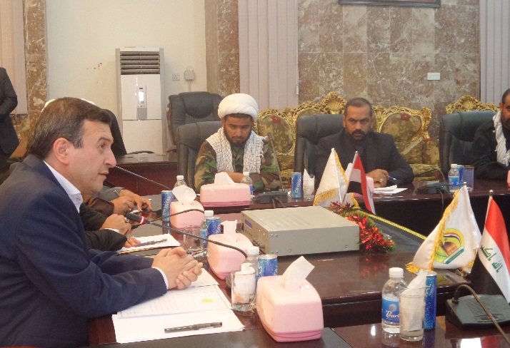 محافظ كربلاء المقدسة ورئيس مجلسها يستقبلون المجلس السياسي للحشد الشعبي(لواء كربلاء).