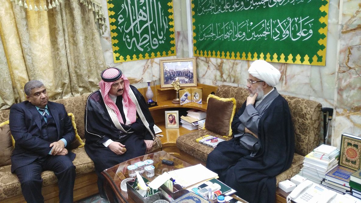 بالصور:ممثل المرجع السيستاني يستقبل الشيخ الجربا في مكتبه