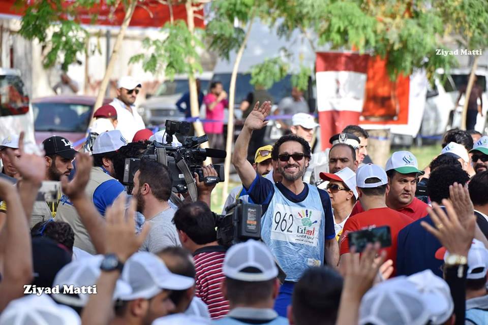 بالصور:مارثون "اهلنا" من وسط بغداد بمشاركة الفنان نصير شمة دعما للنازحين في كل المحافظات