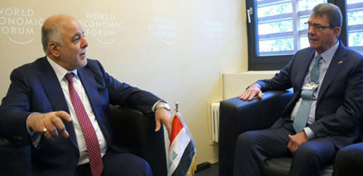 وزير الدفاع الأميركي: العبادي في موقف قوي وواشنطن تدعمه