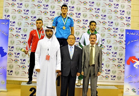 لاعب نادي الجماهير الكربلائي يحرز اول وسام ذهبي للعراق في بطولة العرب بالدوحة