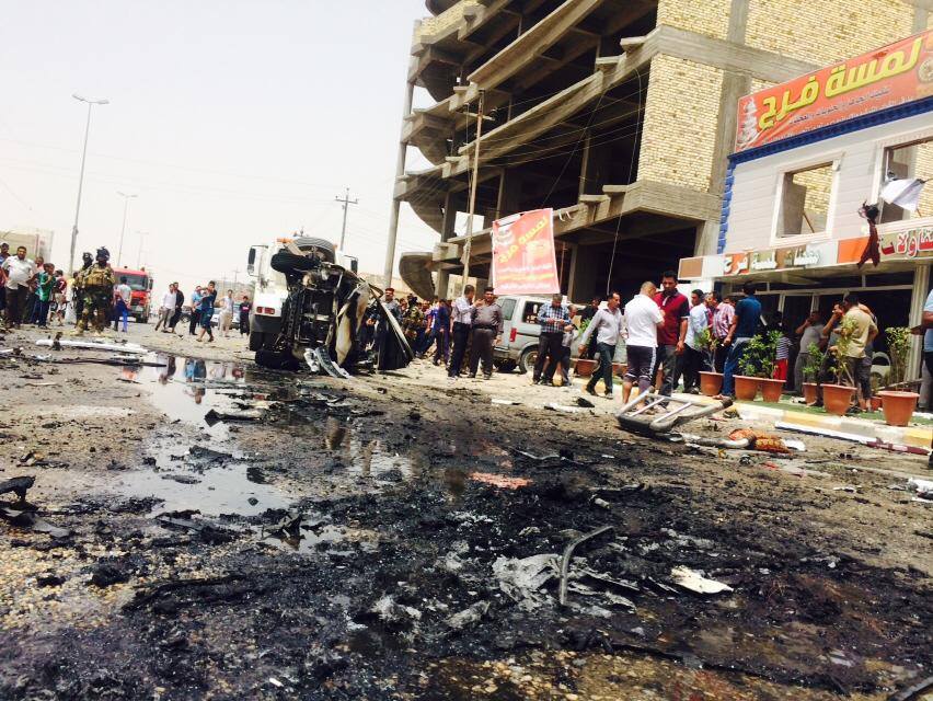 عاجل: إصابة (10) أشخاص في انفجار سيارة مفخخة بذي قار (مصور)