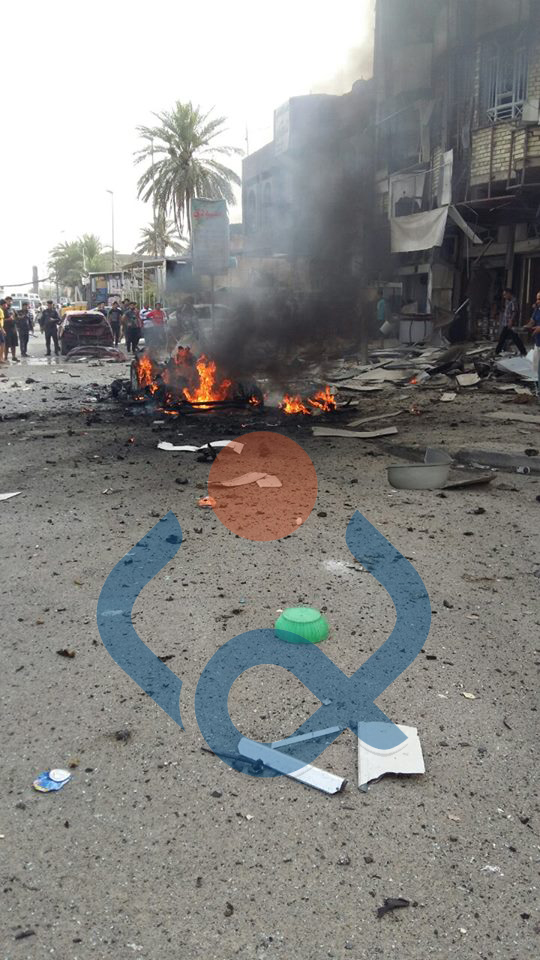 بالصور:شهيد وسبعة جرحى على الأقل بانفجار سيارة مفخخة شرقي بغداد