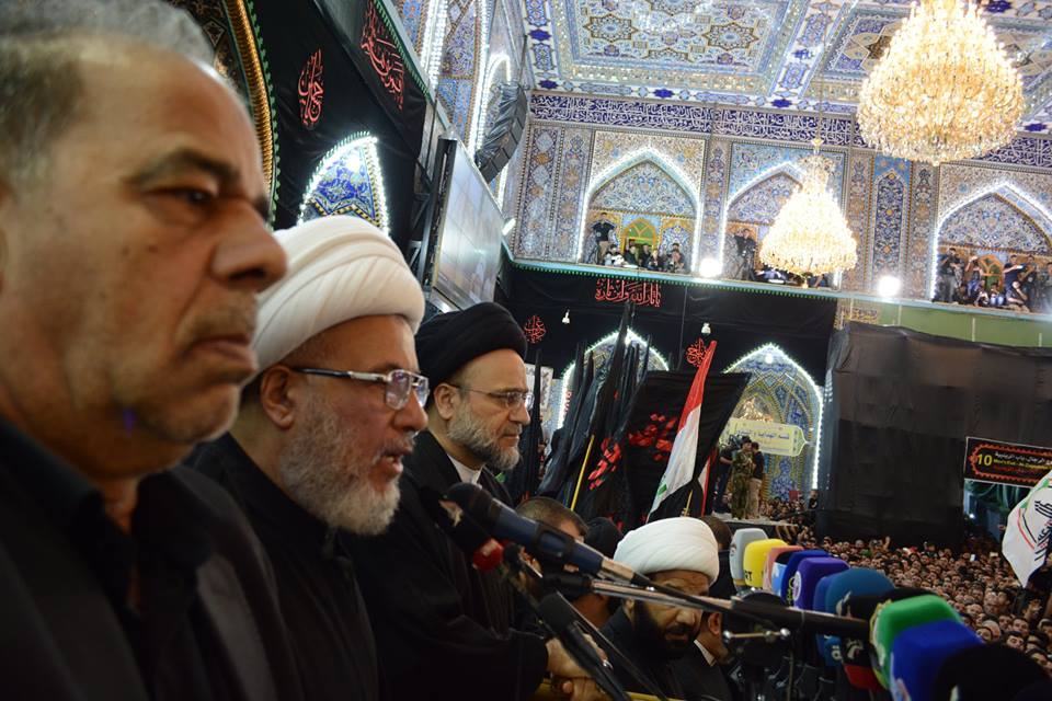 بالصور:ممثل المرجع السيستاني امام عشرات الالاف بكربلاء:لولا فتوى السيستاني ودماء الشهداء لدنست داعش بغداد