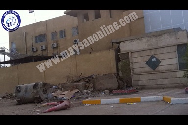 تراكم النفايات قرب دائرة صحة ميسان (مصور)