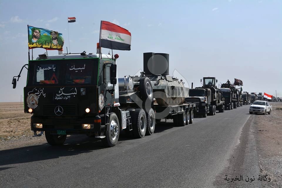 بالصور: قطعات لواء الطفوف تتقدم باسناد جوي نحو تلعفر