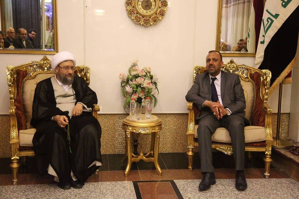 محافظ النجف يبحث مع رئيس السلطة القضائية في ايران التعاون المشترك وسبل مكافحة الارهاب