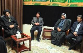 المرجع المُدرّسي يستقبل وفدا من حركة الوفاق الوطني : العراق بلد متعدد لايحكمه غير العقل والحكمة بين ابنائه