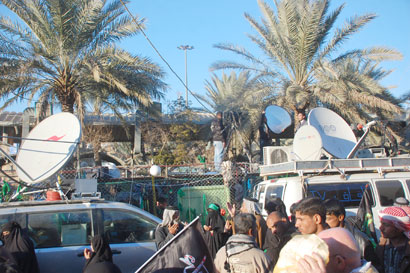34 فضائية مع 450 اعلاميا ينقلون مراسيم زيارة الاربعين من كربلاء