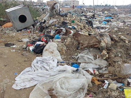 بالصور حديقة نفايات بمدخل كربلاء الشمالي