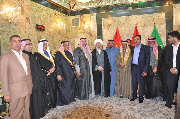 عشائر الانبار يلتقون ممثل المرجع السيستاني بكربلاء ويعلنون رفضهم التسليح من غير الحكومة العراقية وبوصاية المرجعية