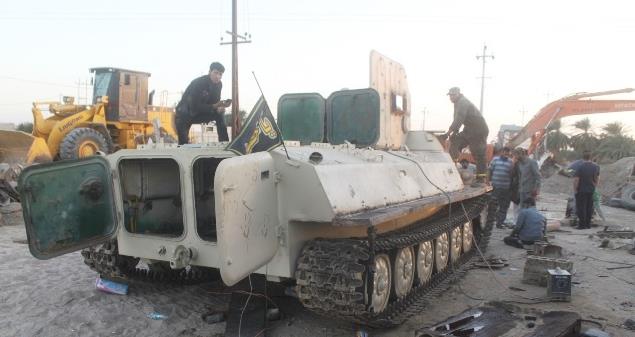 دلدل.. دبابة صنعت في البصرة لخوض معارك ضد داعش في صلاح الدين