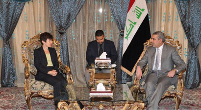 الخزاعي يستقبل السفيرة الاسترالية ببغداد :ان ابواب العراق مفتوحة امام الشركات الاسترالية للاستثمار