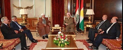 وفد رفيع المستوى من التحالف الوطني يصل اقليم كوردستان للتباحث حول الازمة الراهنة
