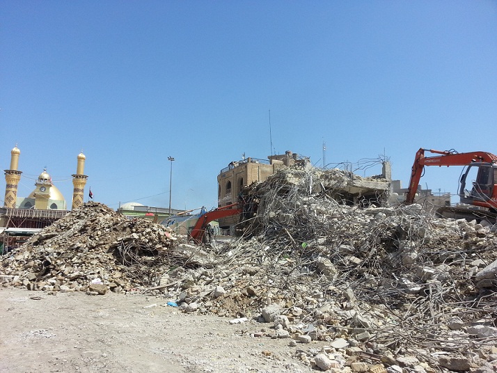 بالصور:العتبة العباسية المقدسة تعلن عن استملاك جميع الابنية المحاذية "لشارع ابي الفضل العباس " باتجاه باب القبلة