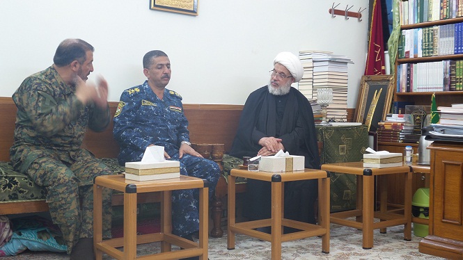 بالصور:قائد الشرطة الاتحادية يزور ممثلي المرجع السيستاني ويعلن ان العراق جاد في تحرير كامل اراضيه