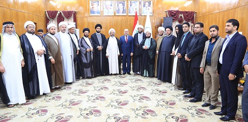 محافظ البصرة  يستقبل وفداً من خطباء المنبر الحسيني الوافدين للمحافظة خلال شهر رمضان