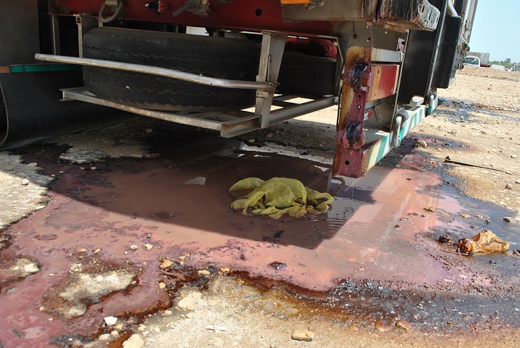 بالصور: روائح اطنان من البيض الفاسد تخنق اهالي منطقة الابراهمية في كربلاء