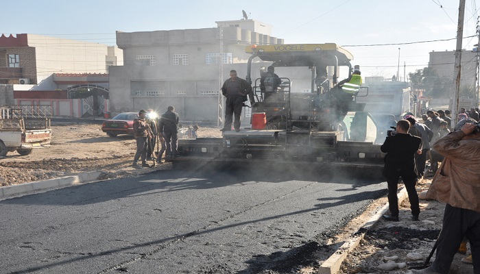 كربلاء تنجز أكساء شوارع حي المدراء بكلفة بمليار دينار