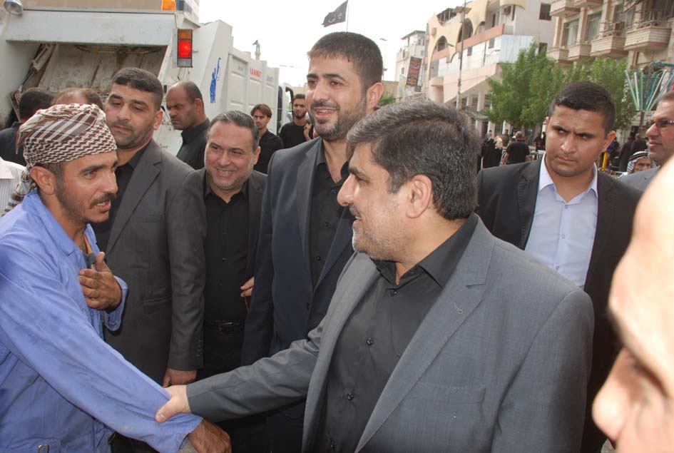 بالصور:وزير البلديات يشرف على الخطة الخدمية لدوائر الوزارة في محافظة كربلاء خلال زيارة العاشر من محرم