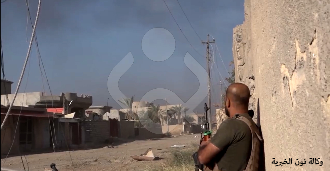 بالفيديو: حرب شوارع شرسة يخوضها ابطال لواء علي الاكبر وسط بيجي