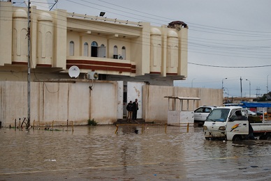 تقرير مصور عن شوارع كركوك بعد الامطار  الاخيرة التي شهدها العراق