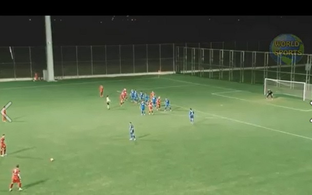 بالفيديو.. هدف صاروخي من ركلة حرة من مسافة 36 مترا