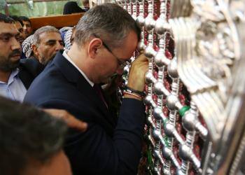 بالصور:ممثل‬ بان كي مون يزور اخر زيارة لمرقد الامام علي بن ابي طالب بالنجف