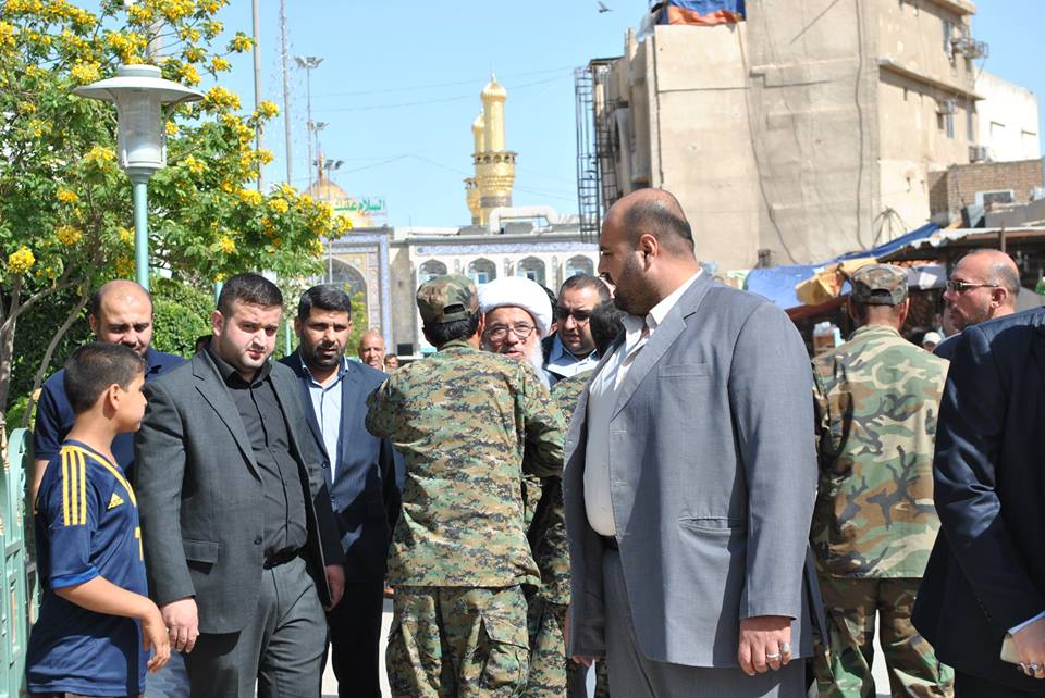 بالصور ممثل المرجع السيستاني يستقبل ابطال لواء علي الاكبر بعد مشاركتهم بتحرير تكريت
