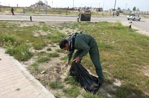 ابناء ذي قار يشاركون بإعادة الخدمات لناحية العلم في صلاح الدين