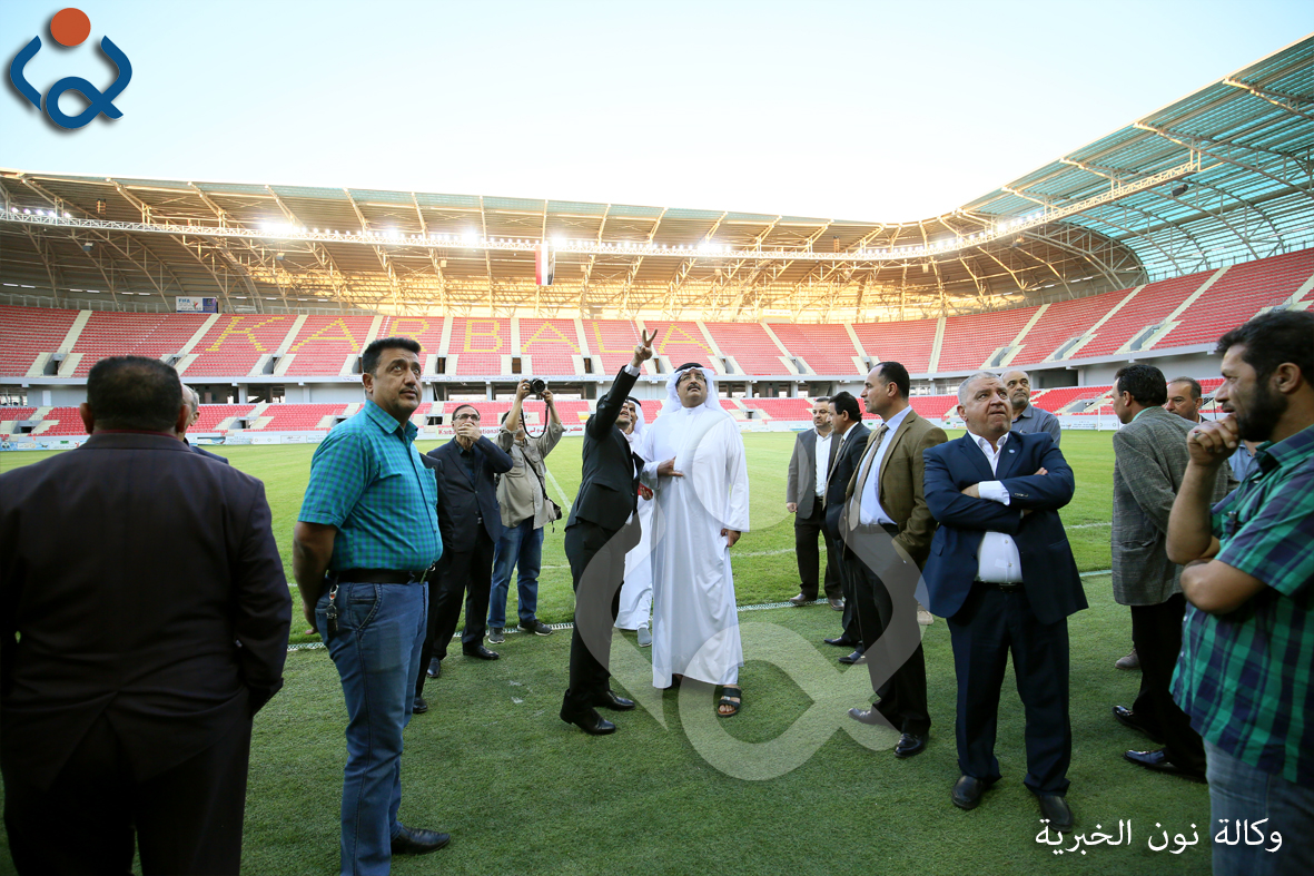 تقرير مصور: وكالة نون تتجول مع الوفد الآسيوي الذي يزور ملعب كربلاء الدولي