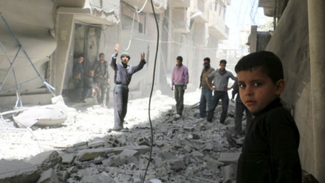 إصابة ستة أشخاص في انفجارين في وسط دمشق