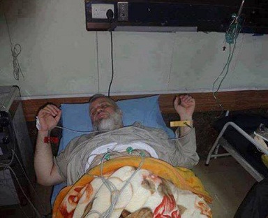 حازم الاعرجي في المستشفى على اثر وعكة صحية عفب نجاته من محاولة اغتيال +صورة