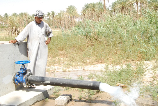 الموارد المائية تنهي مشروع الري بالانابيب في بساتين عين التمر بكلفة تجاوزت 500 مليون دينار .