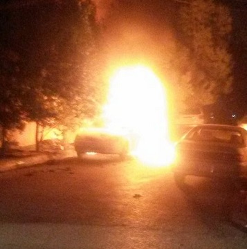 تقرير مصور لتفجير سيارة في منطقة حي البلدية وسط كربلاء