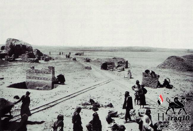 صورة ارشيفية لاكتشاف بوابة عشتار اواخر القرن الثامن عشر