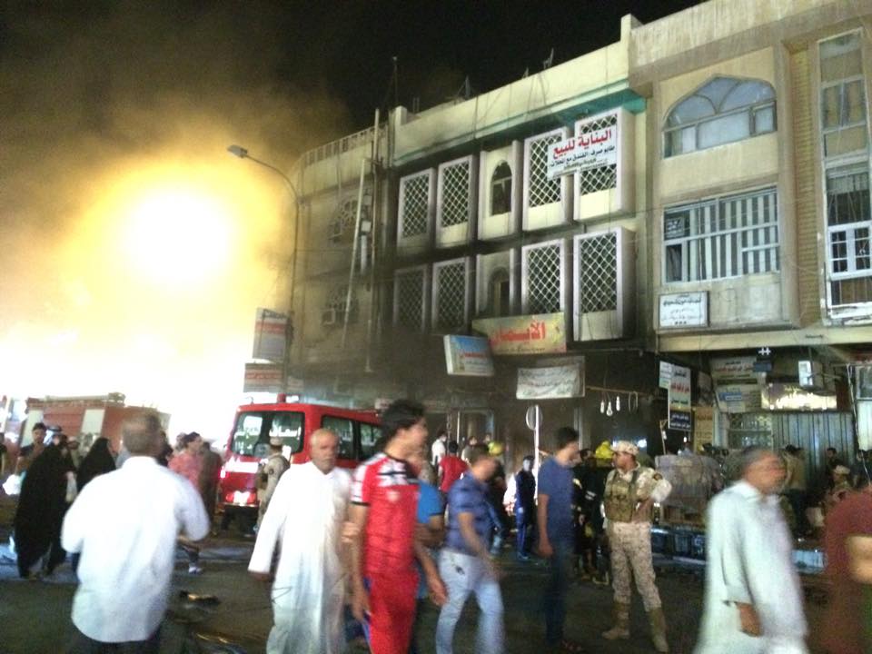 حريق يلتهم احد الفنادق وسط كربلاء المقدسة