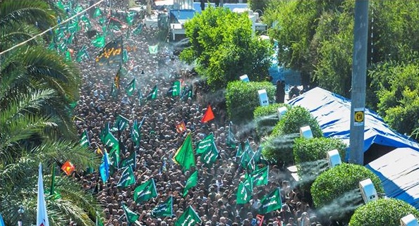 بالصور:عاشوراء كربلاء تختتم عزاواتها بركضة طوريج المليونية وسط اجراءات امنية مشددة