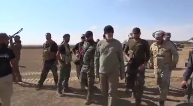 شاهد ماذا قال ابو مهدي المهندس خلال تفقده لقطعات الحشد الشعبي المحررة لمناطق غرب الموصل